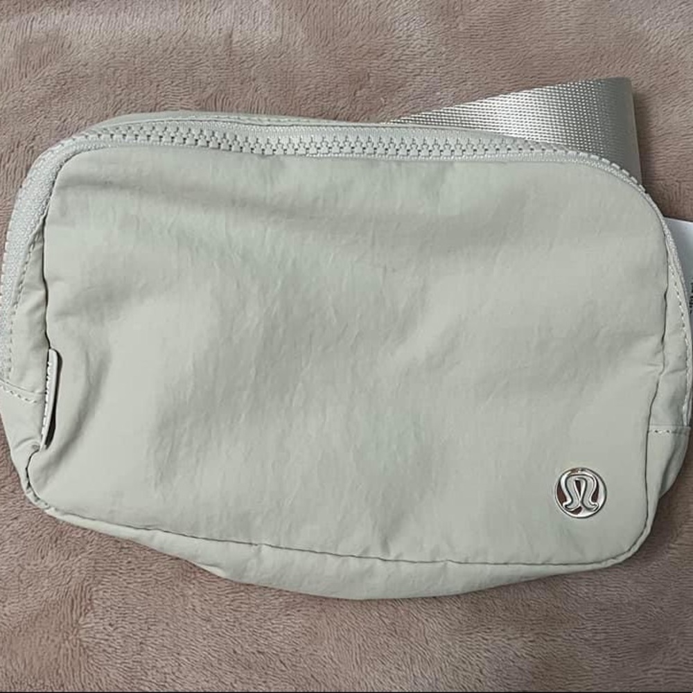 White opal lululemon belt bag